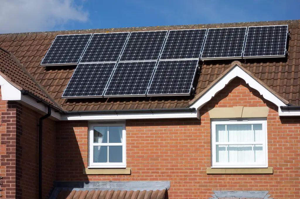 Solar Panels On Roof Of Property